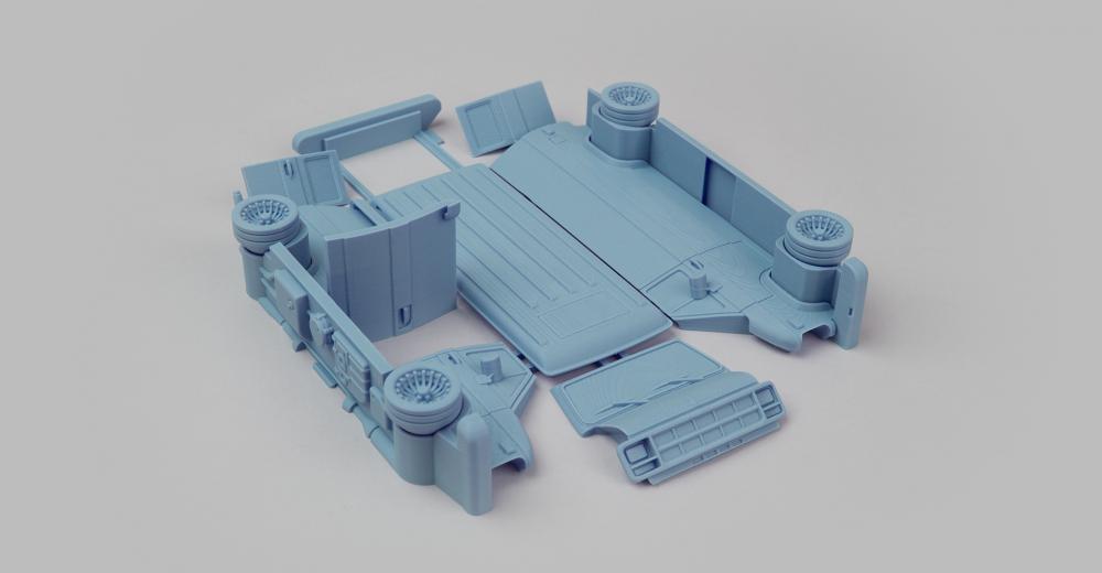 面包车+保险杠 尾翼改装件（天龙特攻队样式）3D打印模型