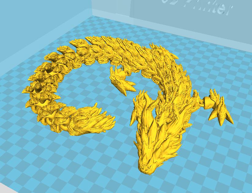 可活动毒龙3D打印模型
