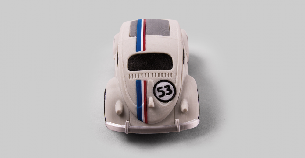 大众甲壳虫 疯狂金车 53号赛车涂装样式3D打印模型
