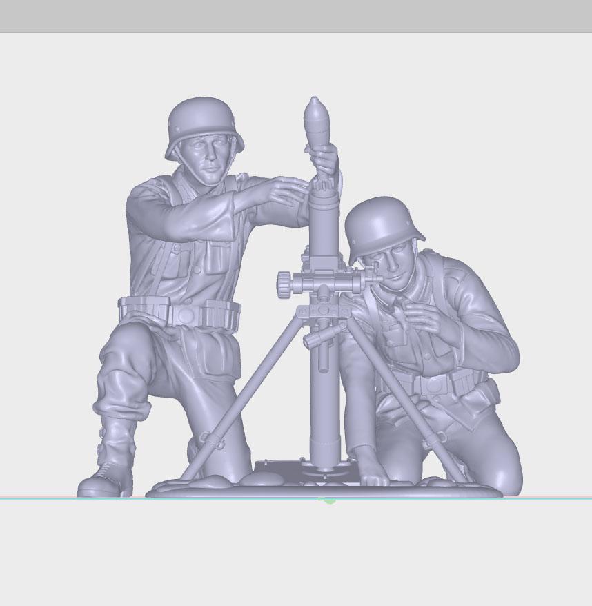 德军迫击炮组3D打印模型