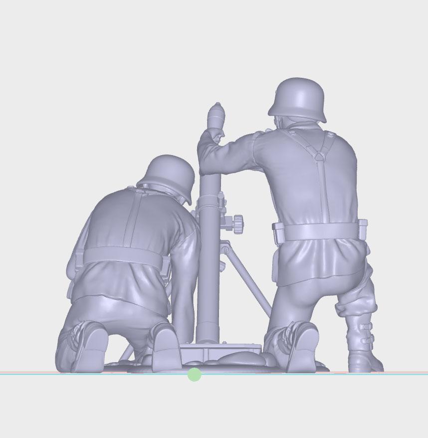 德军迫击炮组3D打印模型