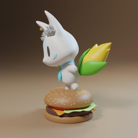 汉堡兔3D打印模型
