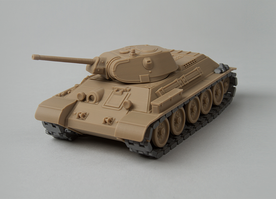 苏联 T34-76坦克3D打印模型
