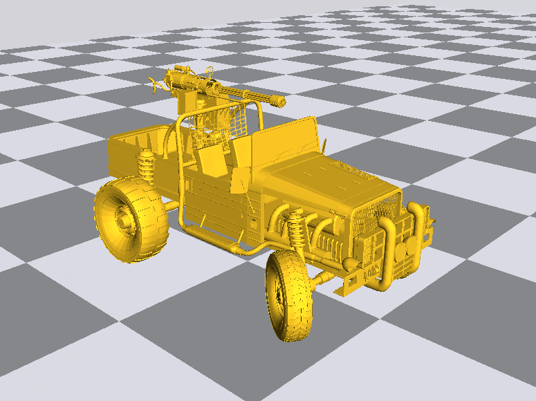 武装越野车3D打印模型