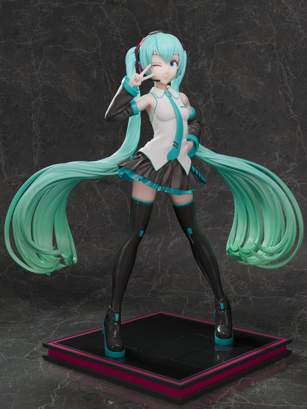 初音未来miku3d打印模型