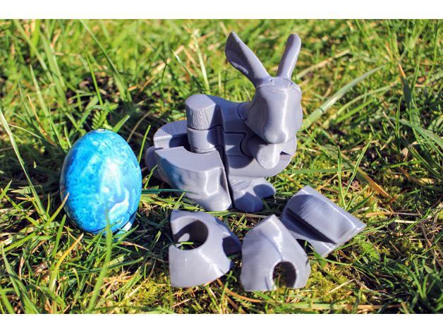3D兔子拼图3D打印模型