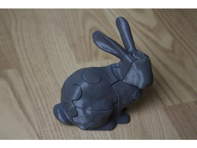 3D兔子拼图3D打印模型