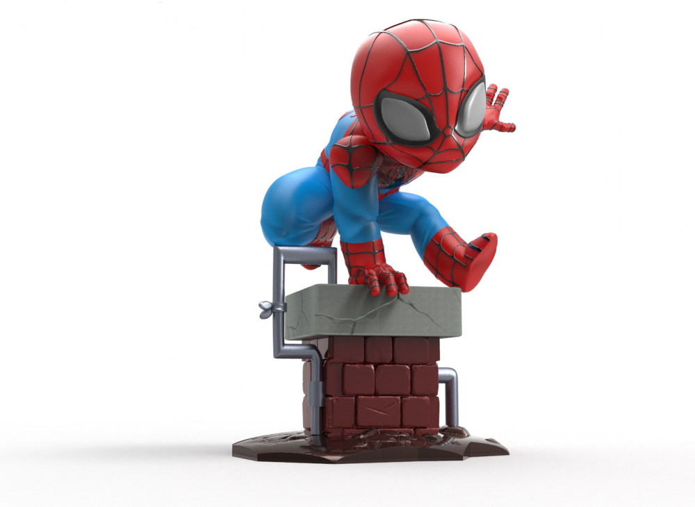 蜘蛛侠Q版3D打印模型