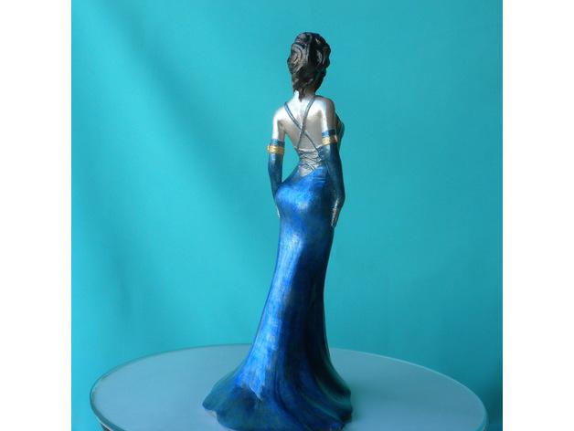 穿礼服的漂亮美女3D打印模型