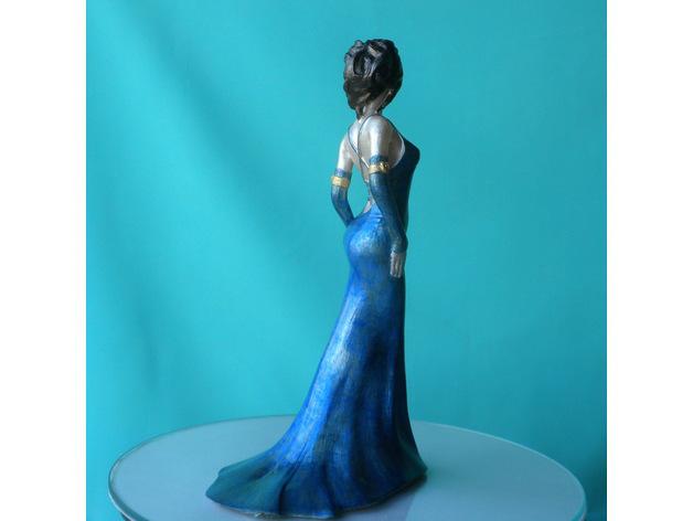 穿礼服的漂亮美女3D打印模型