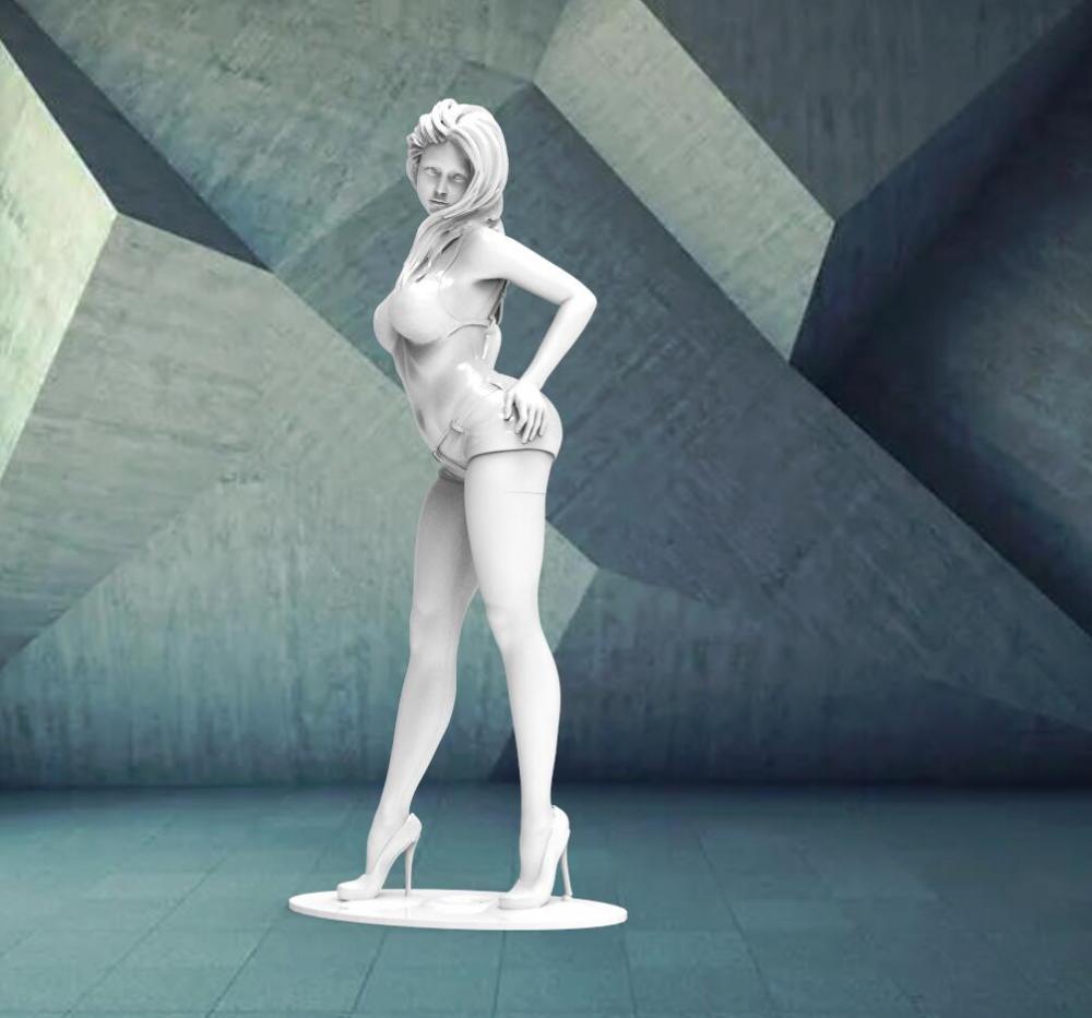 性感短裤美女3D打印模型