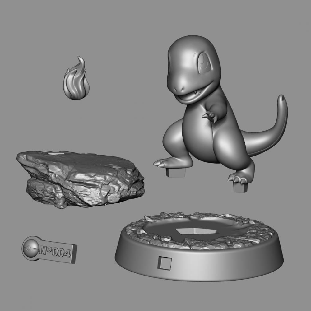 宝可梦 小火龙3D打印模型