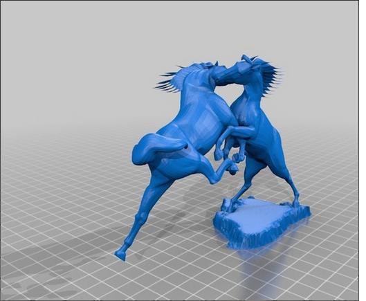 战斗马3D打印模型