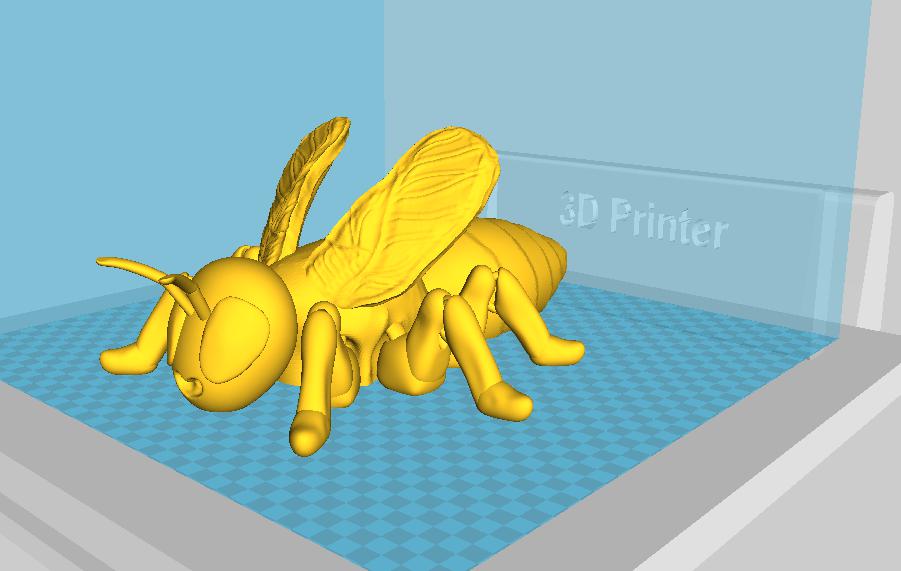 蜜蜂 可活动3D打印模型