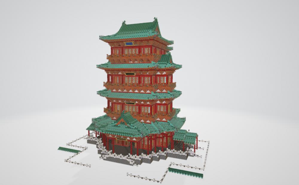 我的世界建筑-滕王阁3D打印模型