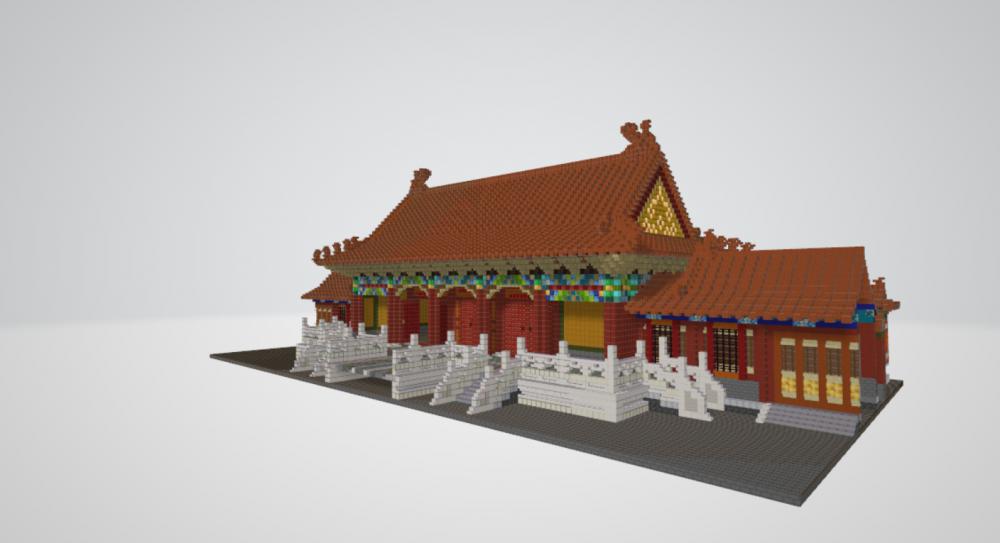我的世界故宫古建筑3D打印模型