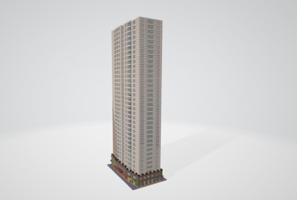 我的世界现代城市建筑43D打印模型