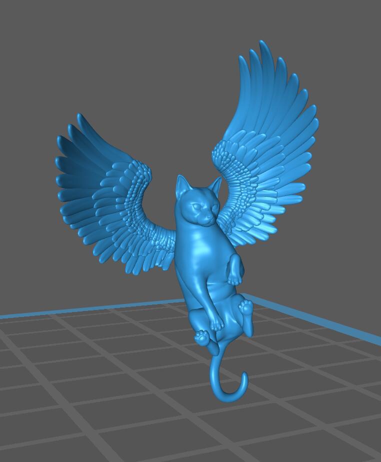 幻想生物 飞猫3D打印模型
