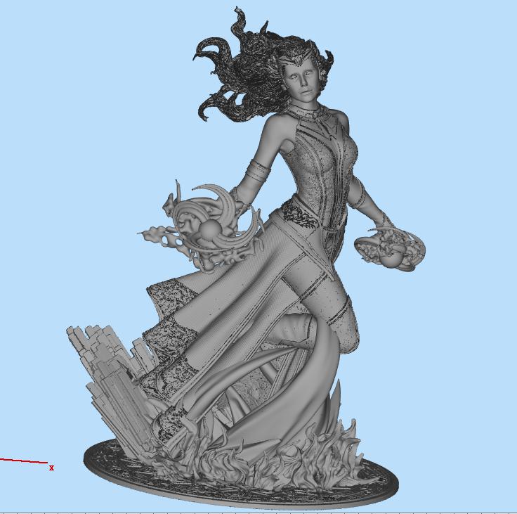 漫威 旺达 绯红女巫3D打印模型
