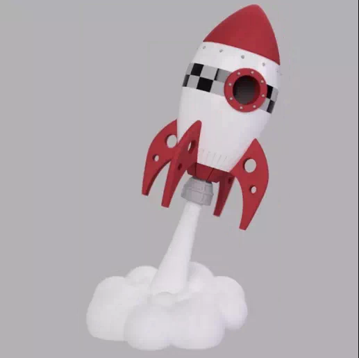火箭发射3D打印模型