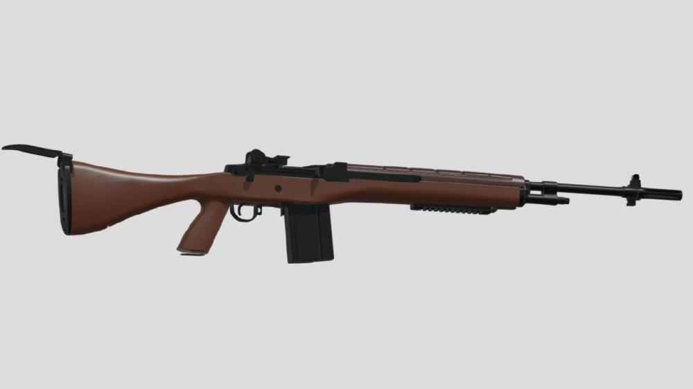 M14A1步枪3D打印模型