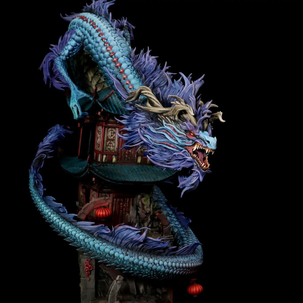 中国阁楼神龙3D打印模型