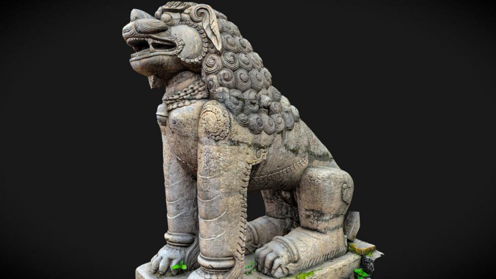 帕坦石狮子3D打印模型