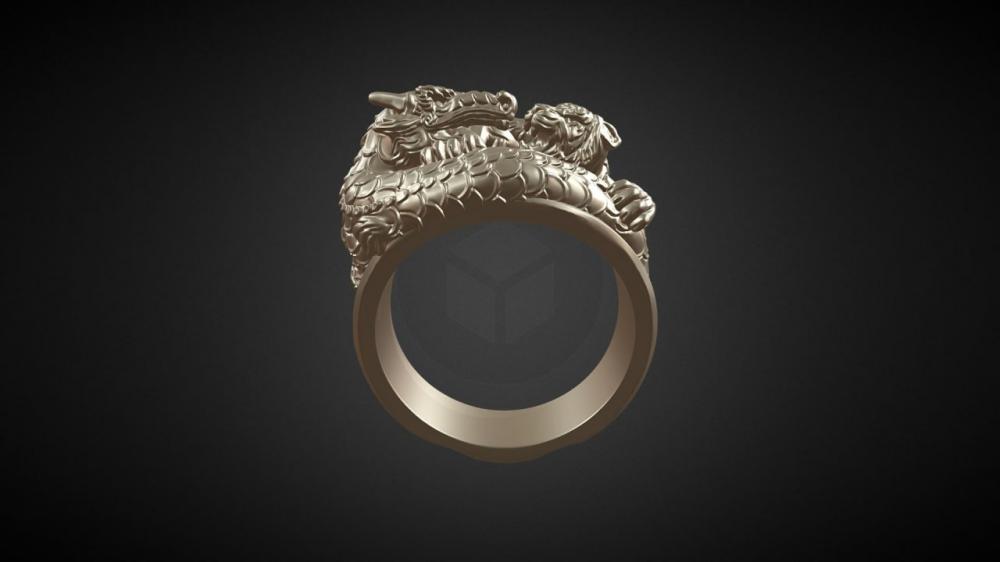龙虎戒指3D打印模型