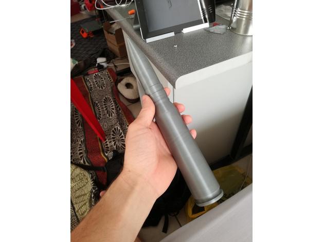 1:1 30mm_GAU-8炮弹3D打印模型