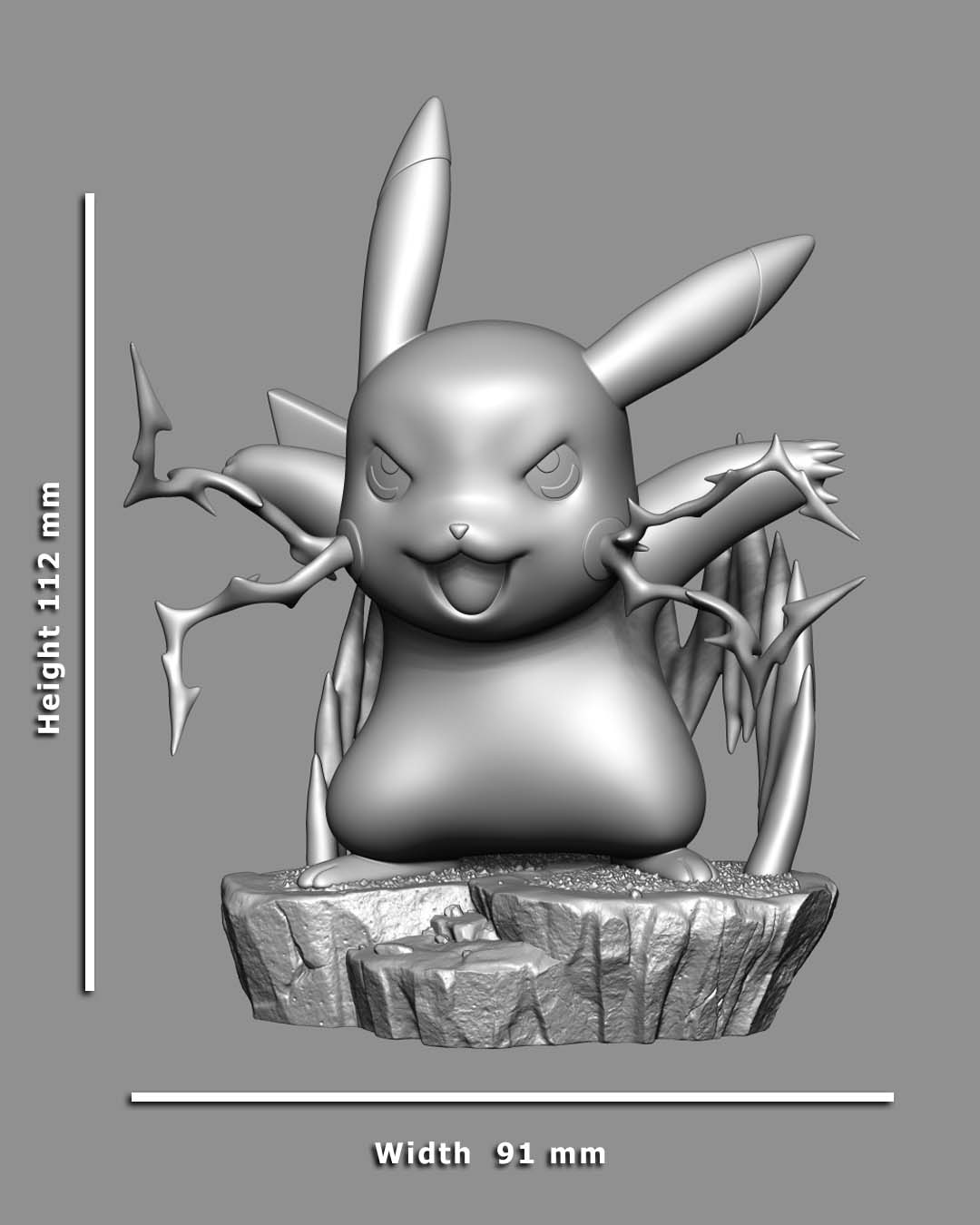 皮卡丘 雷电版3D打印模型