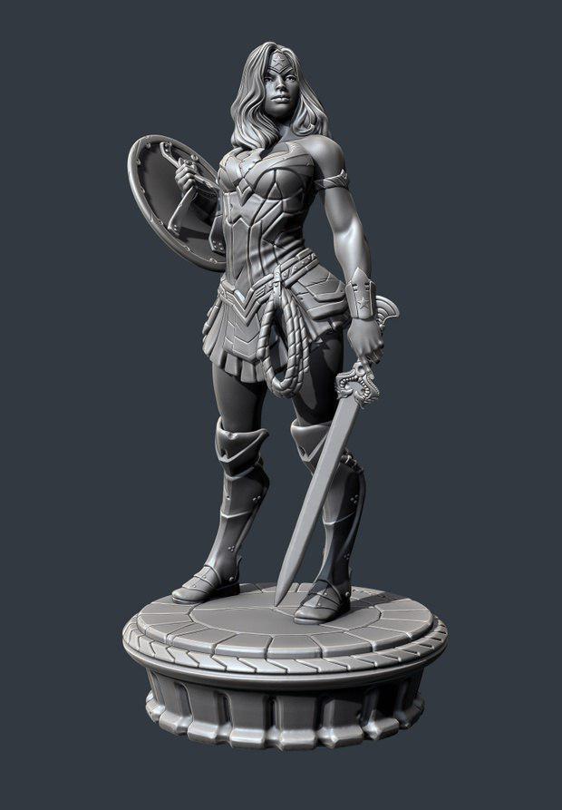 神奇女侠 雕像3D打印模型