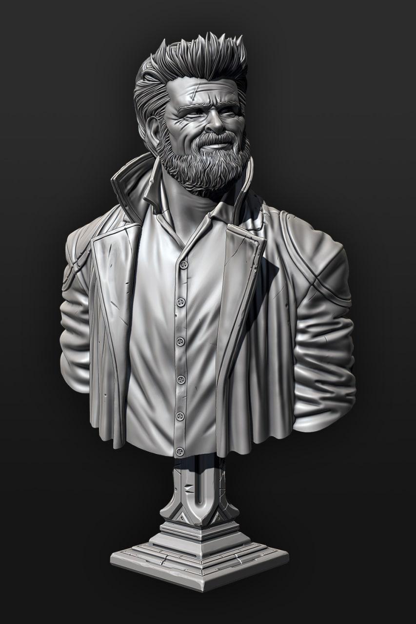 比利·布彻尔 胸雕3D打印模型