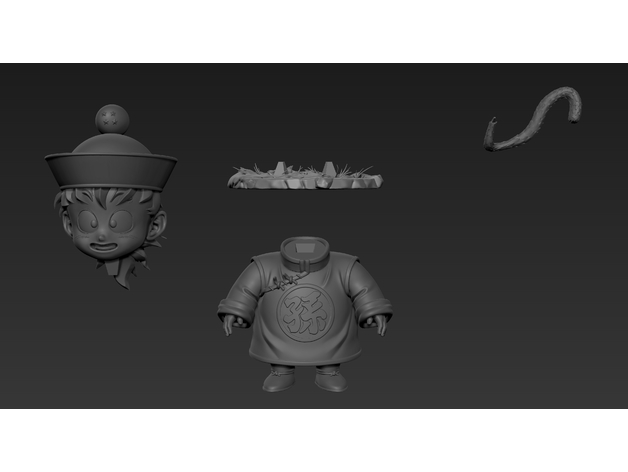 童年孙悟饭3D打印模型