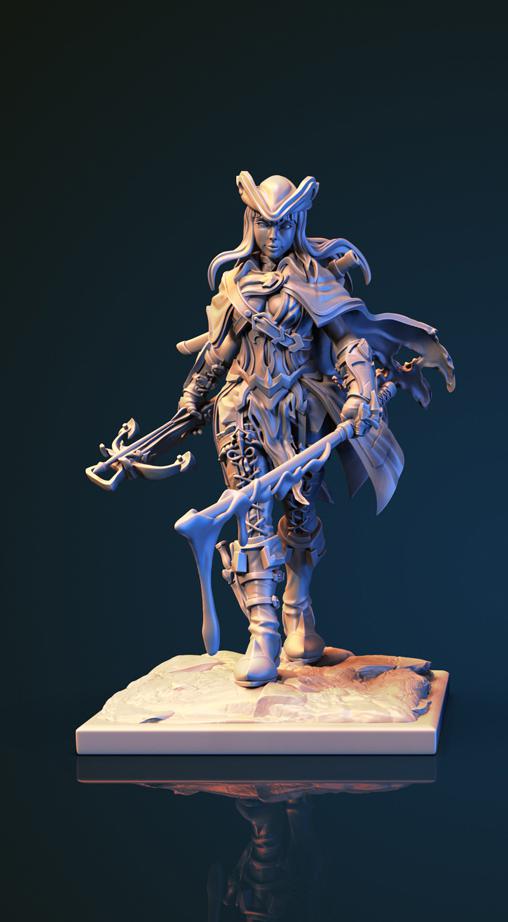 猎人女战士 多形态3D打印模型