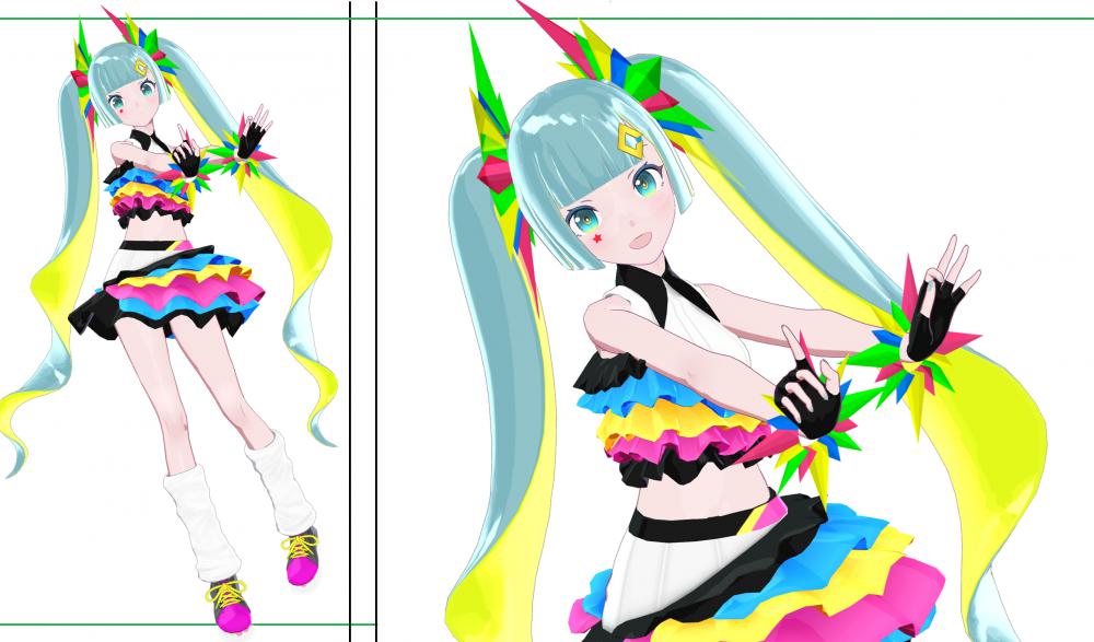 初音未来MMD模型  Sour式初音ミク Catch the wave3D打印模型