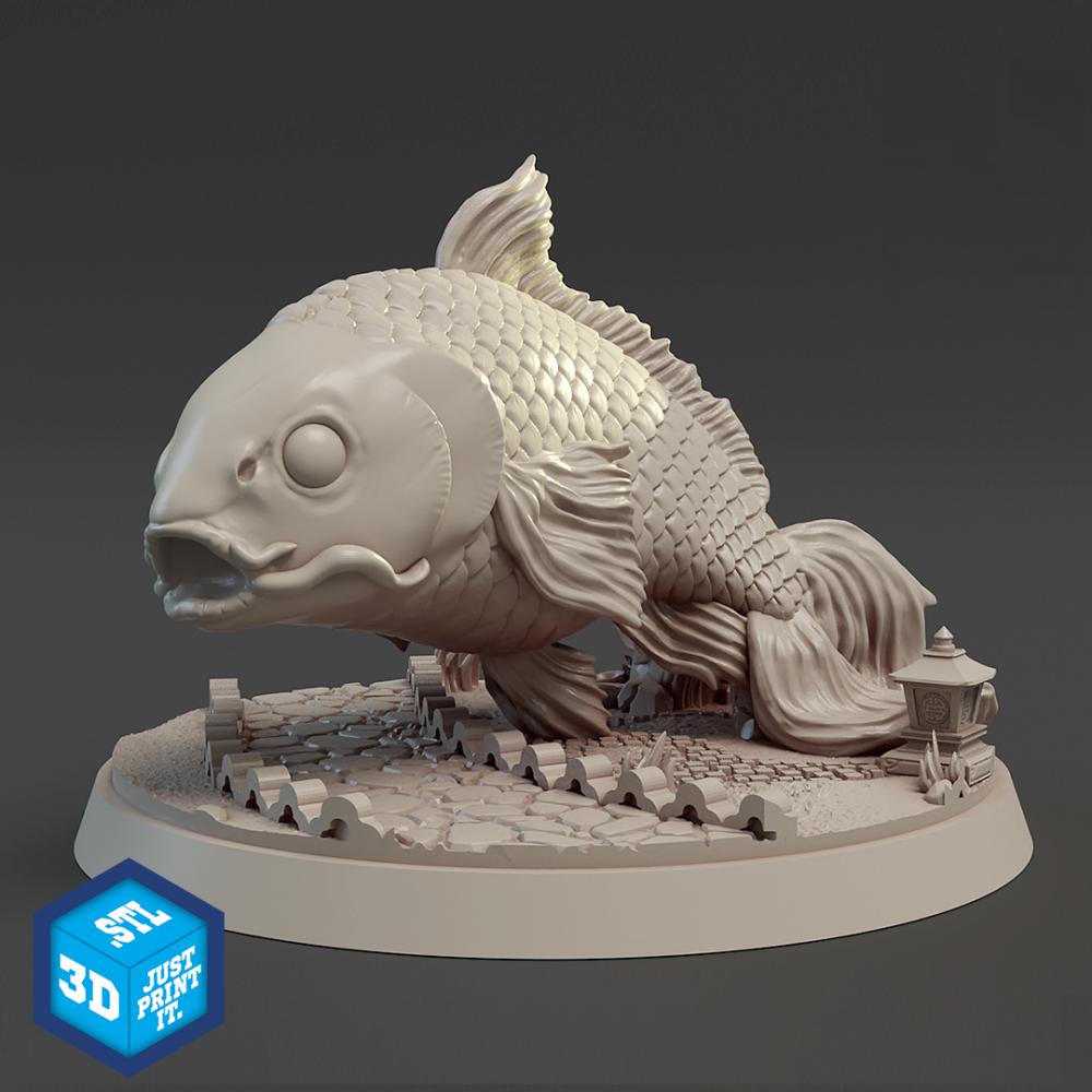 锦鲤鱼3D打印模型