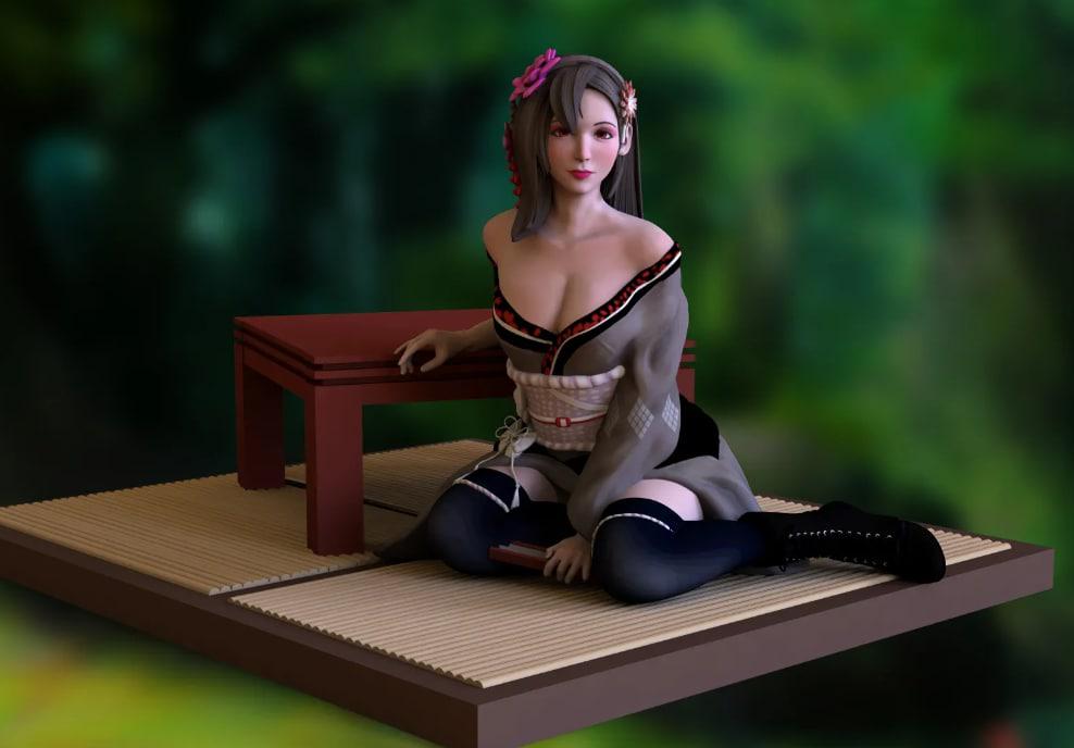 坐姿蒂法3D打印模型