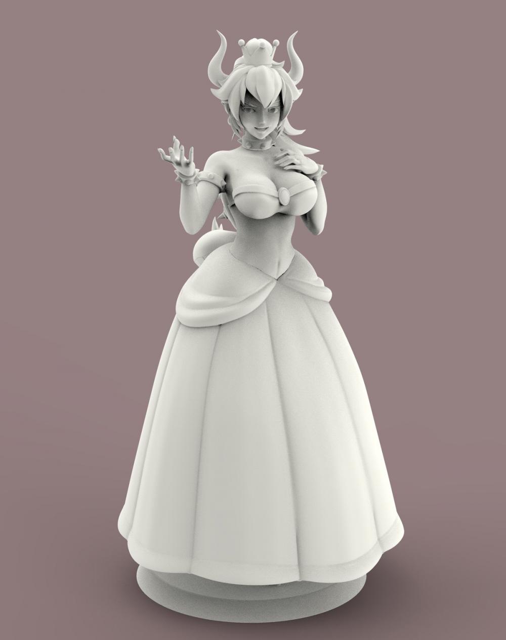马里奥 库巴公主 公主装3D打印模型
