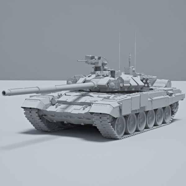 俄罗斯/苏联T90主战坦克3D打印模型