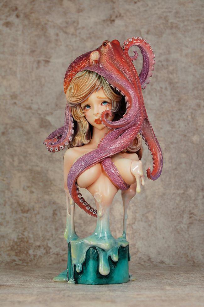 章鱼女孩 3D打印模型