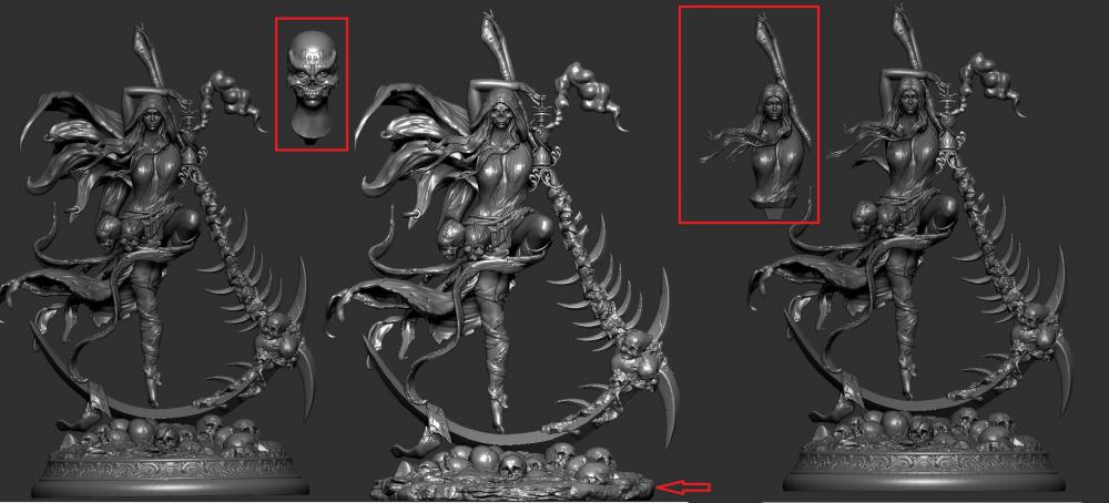 死亡女神3D打印模型