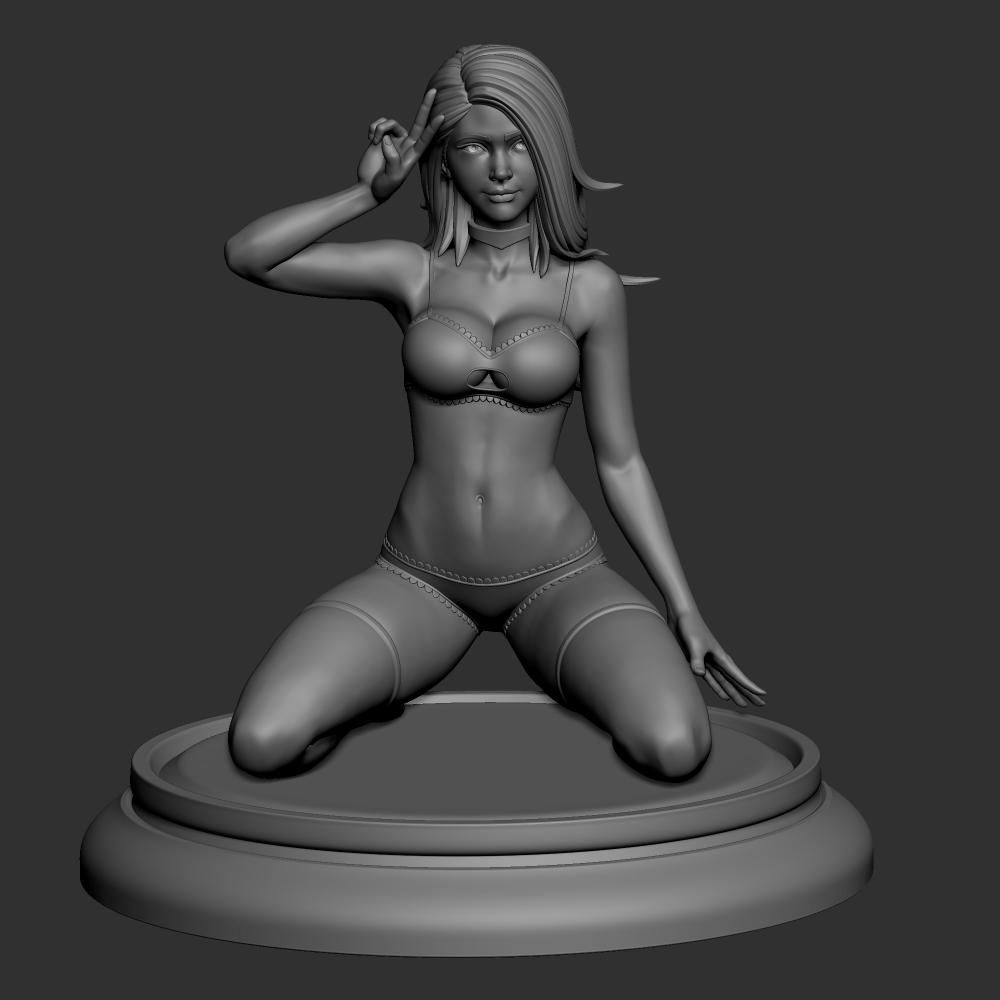 性感女孩3D打印模型