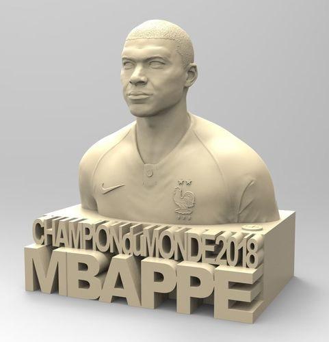 姆巴佩 头雕 3D打印模型