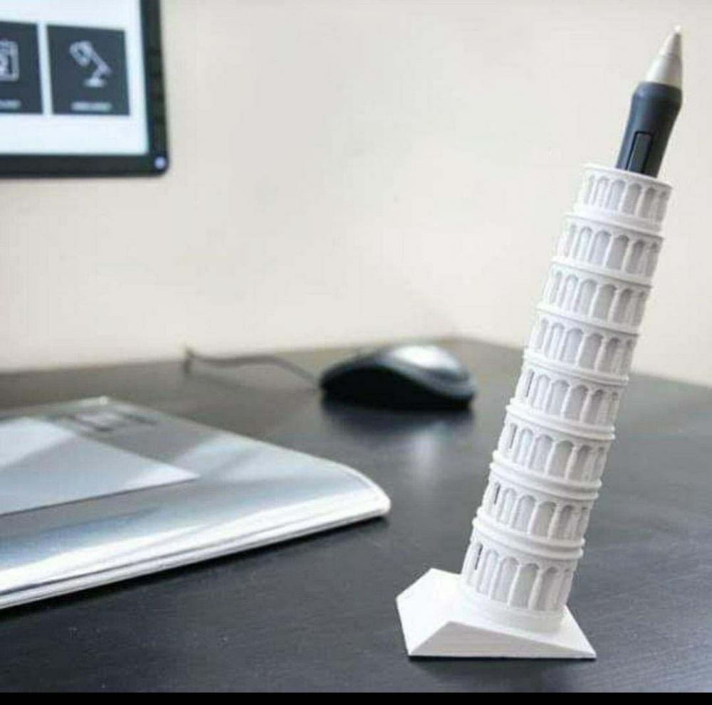 比萨斜塔铅笔筒3D打印模型