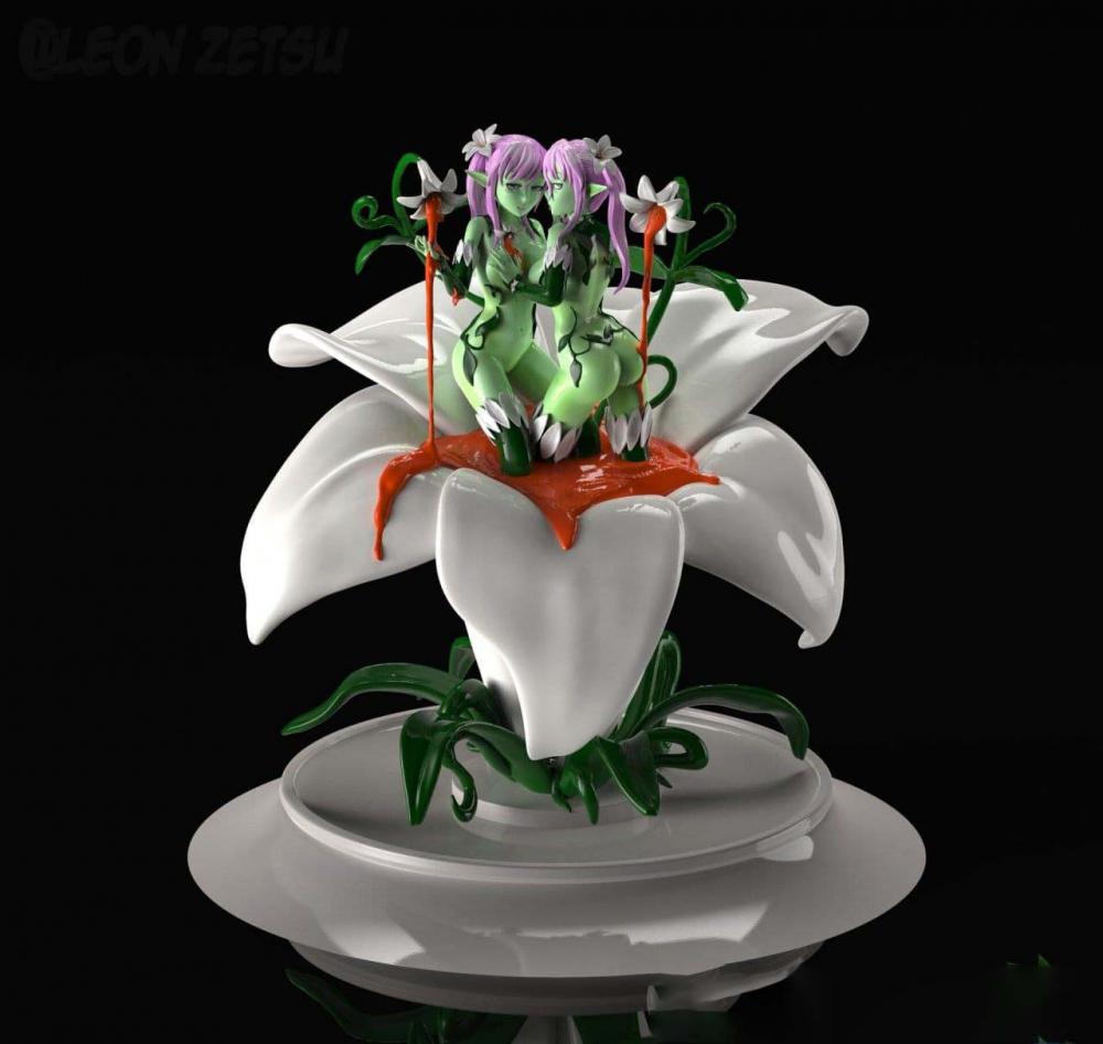 植物女孩3D打印模型