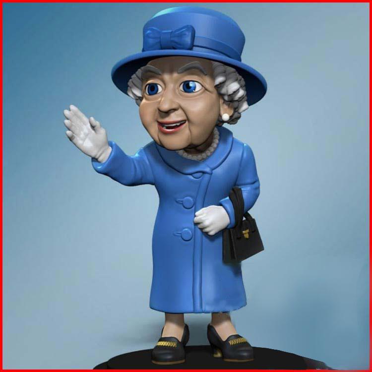 英国女王 伊丽莎白 Q版3D打印模型