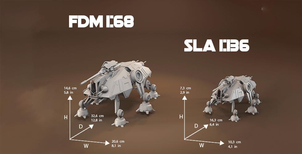 战术强击步行机AT-TE 3D打印模型
