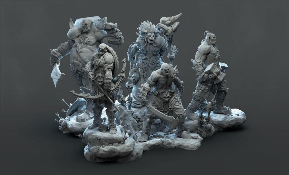 兽人部落3D打印模型