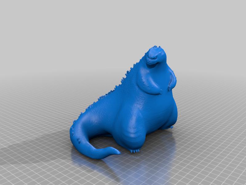 胖哥斯拉3D打印模型