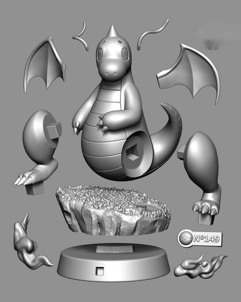 快龙 宝可梦3D打印模型
